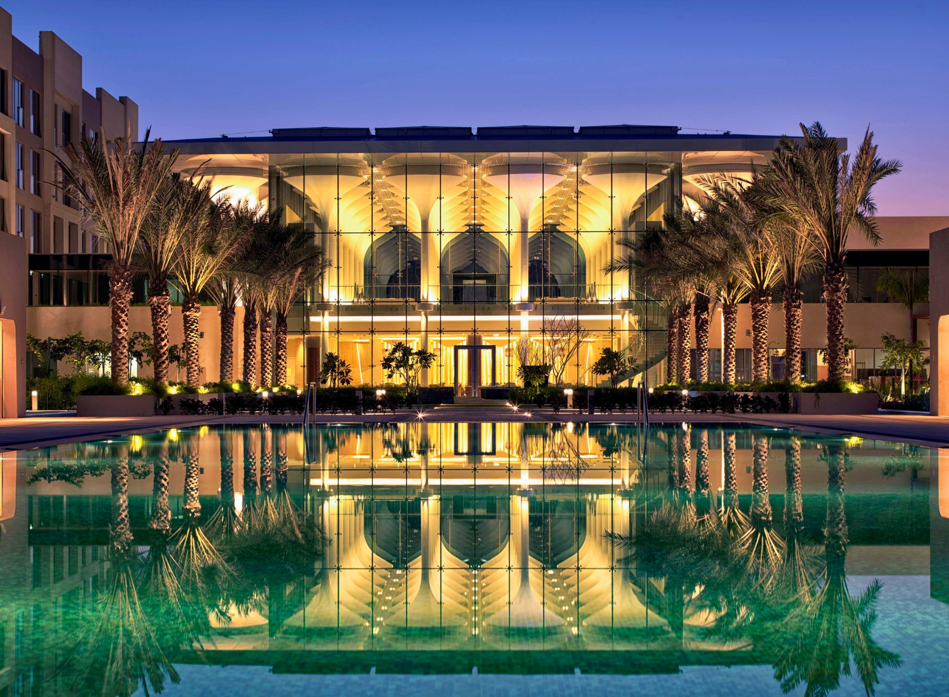 Connections Luxury venue at dusk